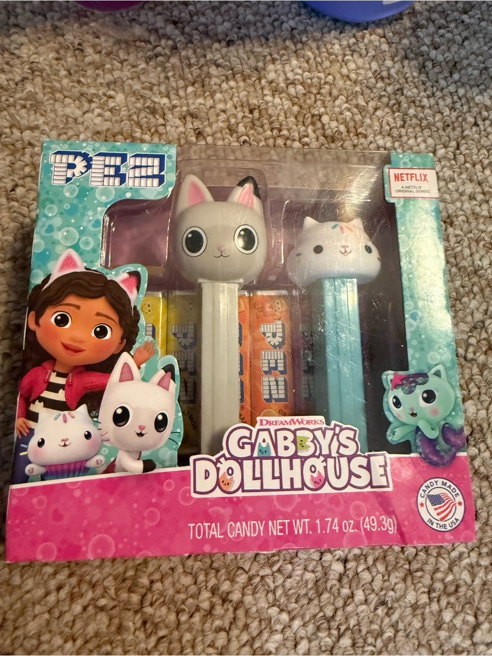 DreamWorks Gabby’s Dollhouse Cat PEZ Dispenser Set - White & Light Blue